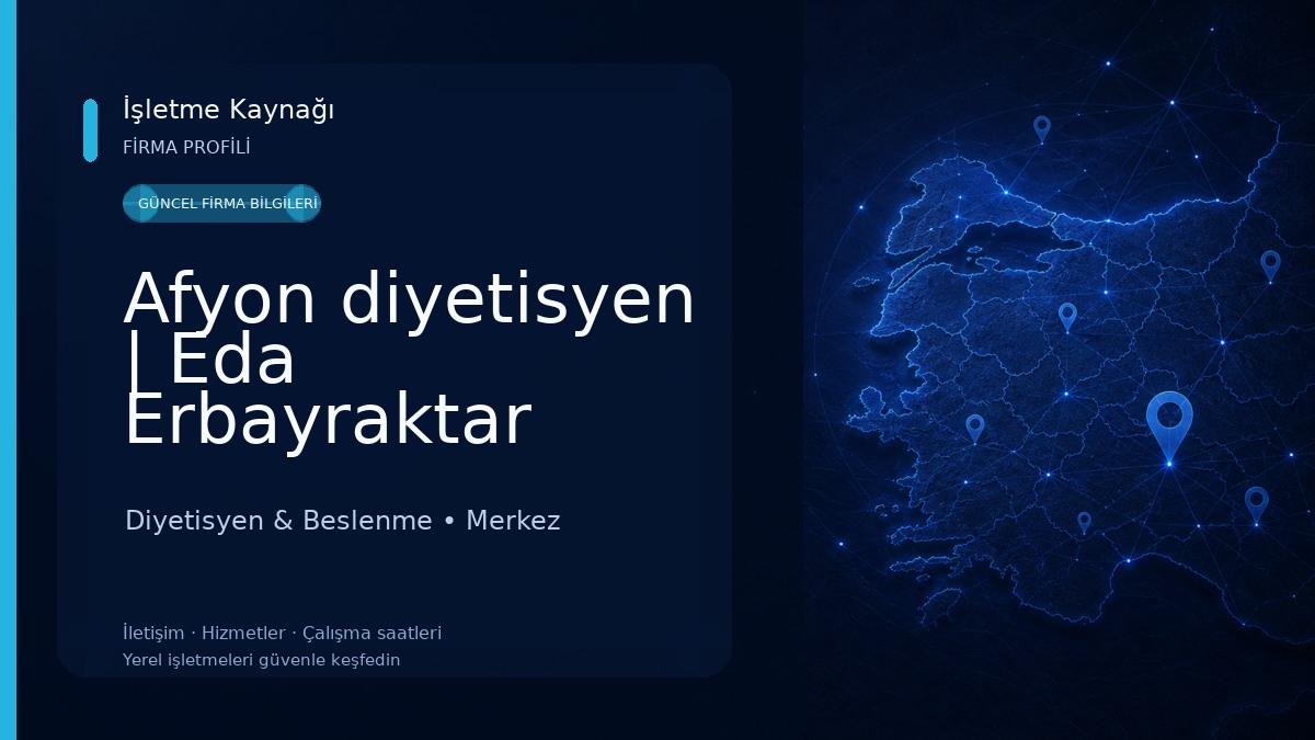 Afyon diyetisyen | Eda Erbayraktar 