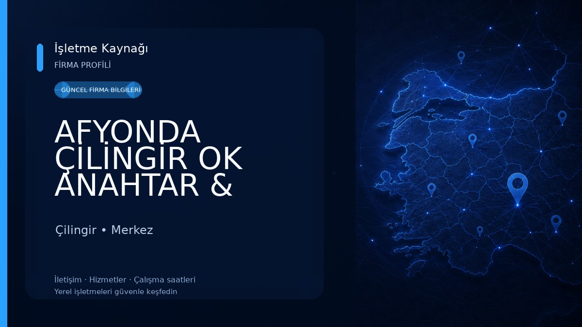 AFYONDA ÇİLİNGİR OK ANAHTAR & ELEKTRONİK ANAHTAR Çilingir
