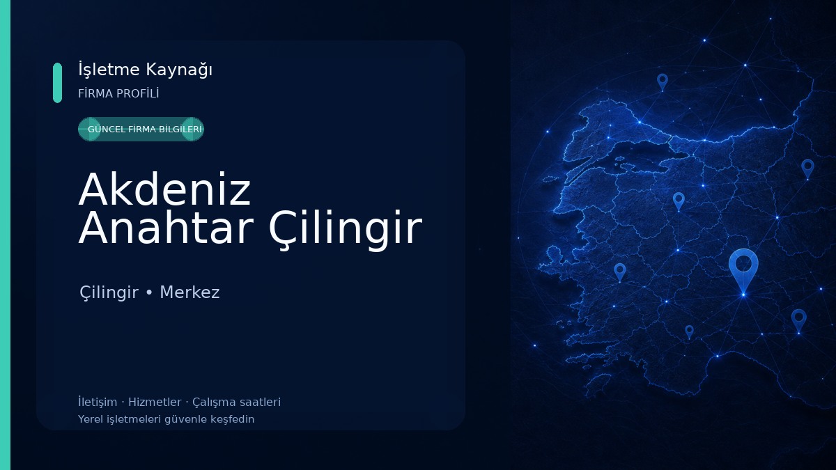 Akdeniz Anahtar Çilingir Çilingir