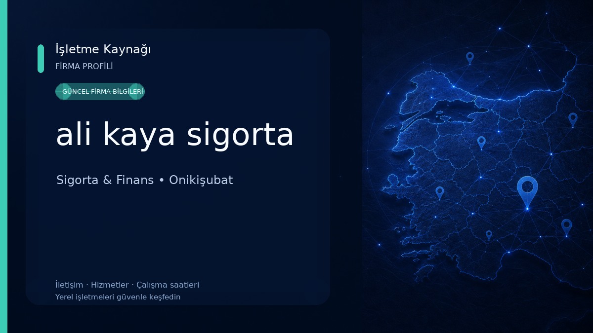 ali kaya sigorta Sigorta & Finans