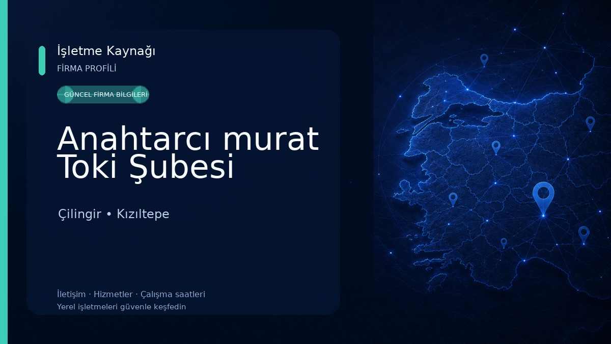Anahtarcı murat Toki Şubesi 