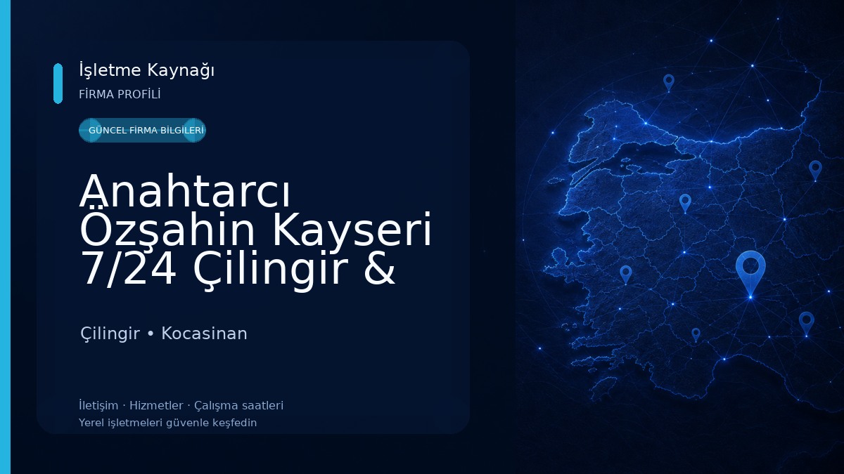 Anahtarcı Özşahin Kayseri 7/24 Çilingir & Oto elektronik anahtar kumanda Çilingir