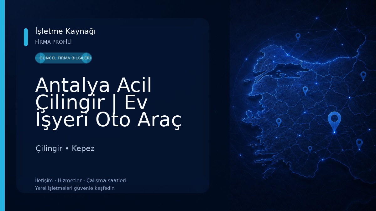 Antalya Acil Çilingir | Ev İşyeri Oto Araç Kapı Açma Kilit Değişimi (Akdeniz Çilingir Anahtarcı) Çilingir