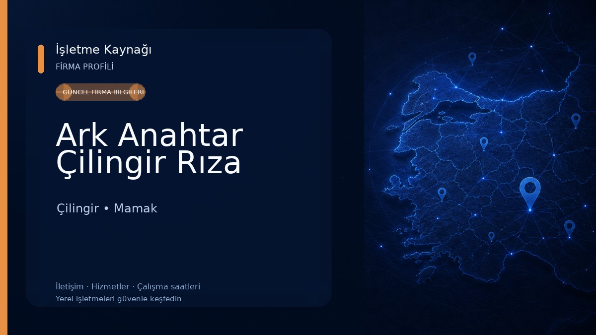 Ark Anahtar Çilingir Rıza Çilingir