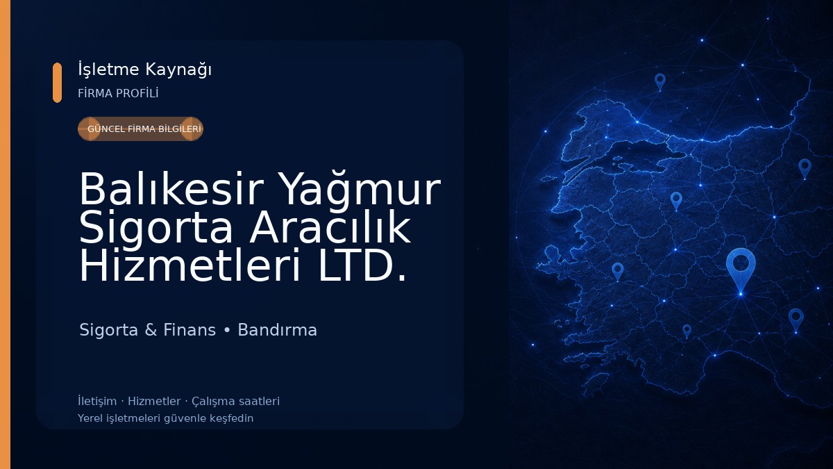 Balıkesir Yağmur Sigorta Aracılık Hizmetleri LTD. ŞTİ. Sigorta & Finans