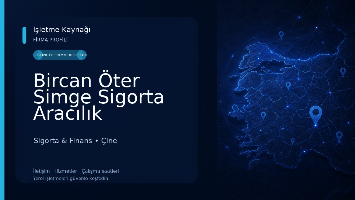 Bircan Öter Simge Sigorta Aracılık Hizmetleri Sigorta & Finans