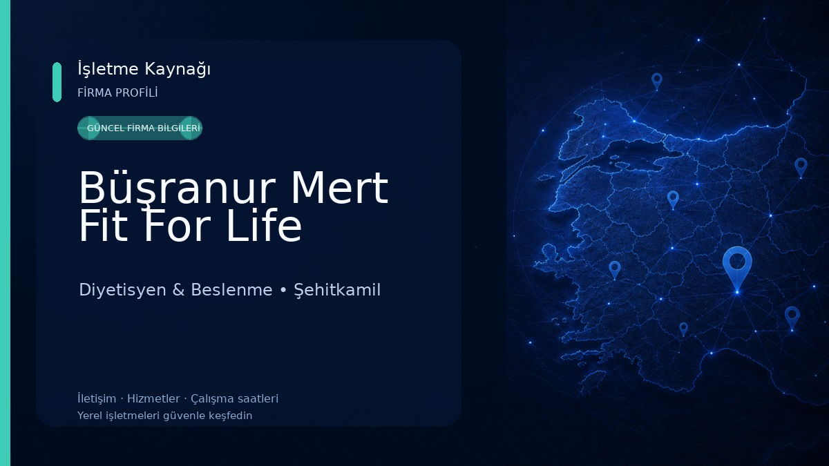Büşranur Mert Fit For Life Diyetisyen & Beslenme
