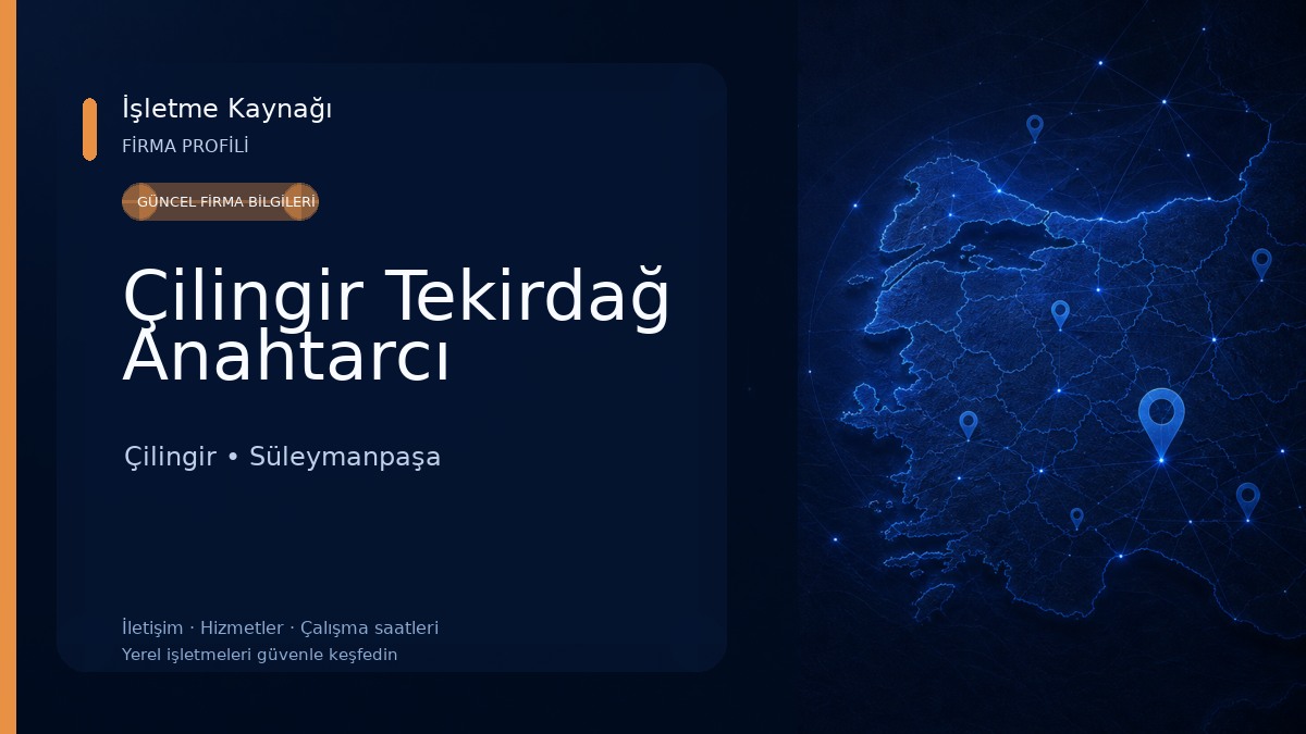 Çilingir Tekirdağ Anahtarcı 