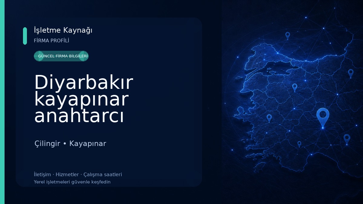 Diyarbakır kayapınar anahtarcı Çilingir