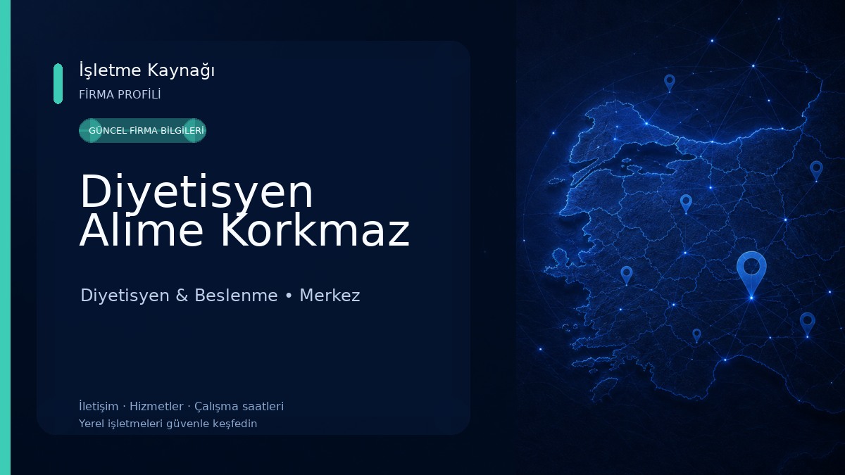 Diyetisyen Alime Korkmaz Diyetisyen & Beslenme