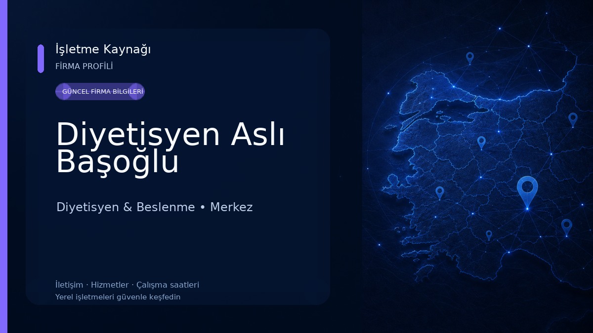 Diyetisyen Aslı Başoğlu Diyetisyen & Beslenme