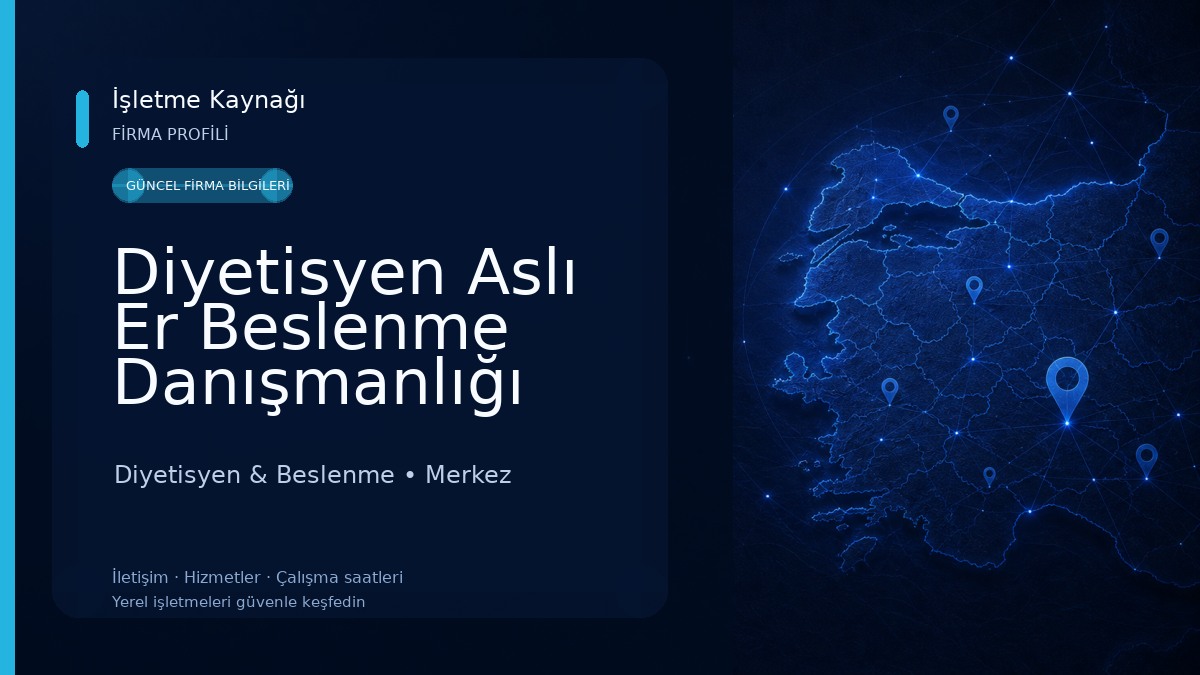 Diyetisyen Aslı Er Beslenme Danışmanlığı 
