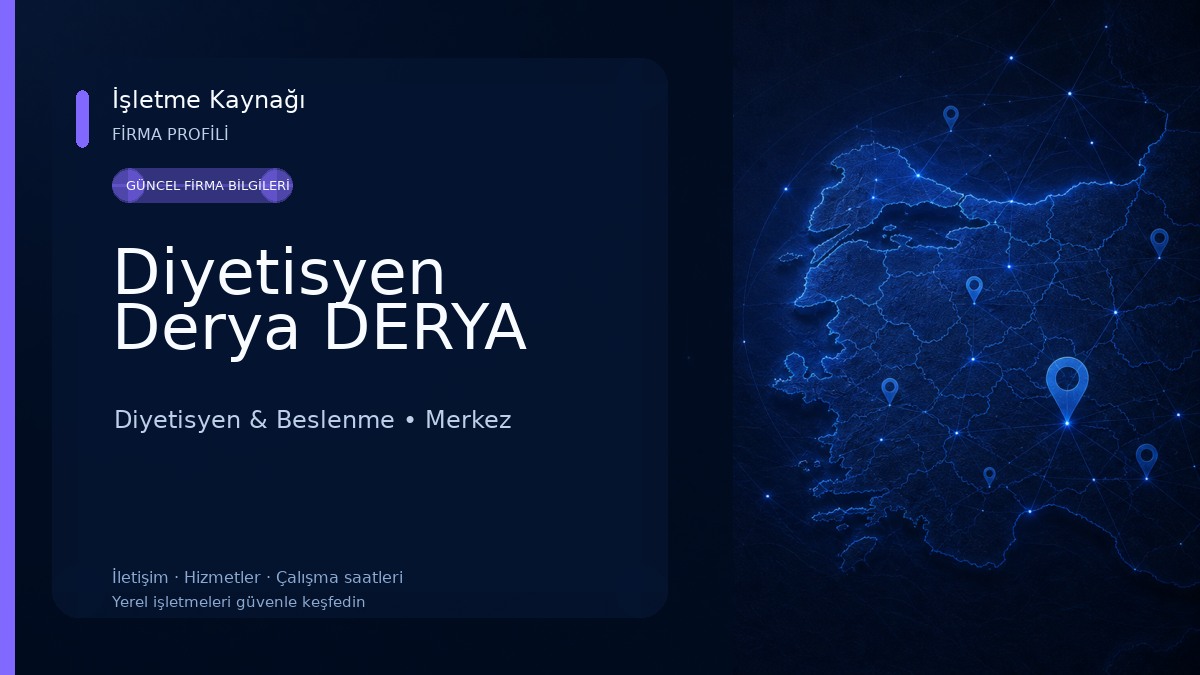 Diyetisyen Derya DERYA Diyetisyen & Beslenme