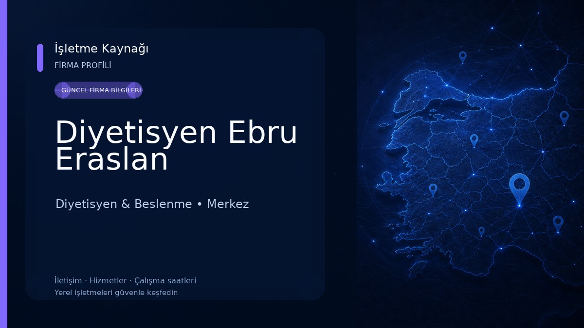 Diyetisyen Ebru Eraslan Diyetisyen & Beslenme