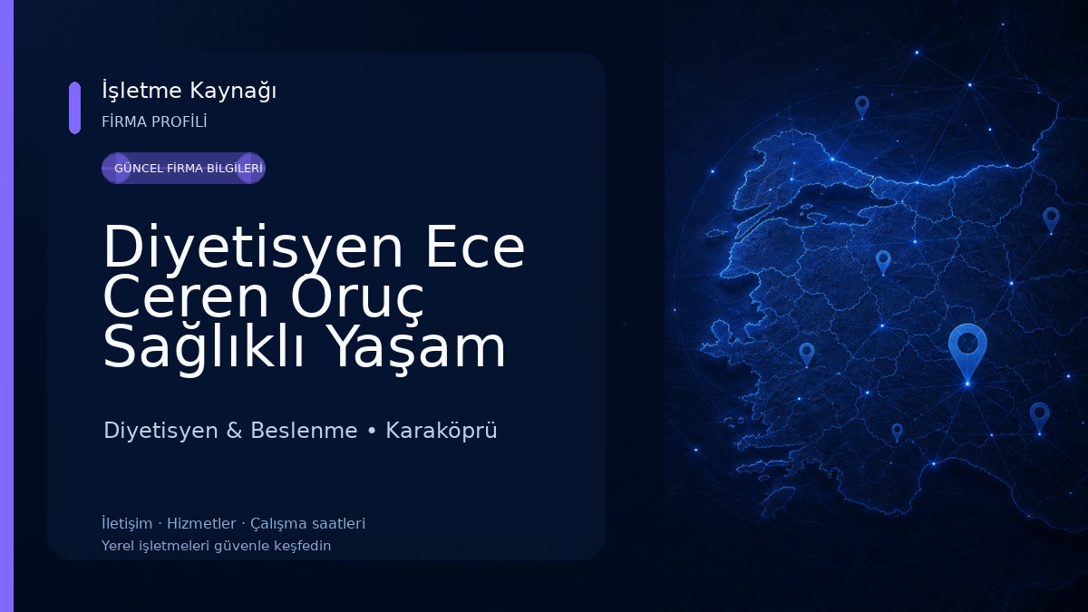 Diyetisyen Ece Ceren Oruç Sağlıklı Yaşam ve Zayıflama Merkezi Diyetisyen & Beslenme