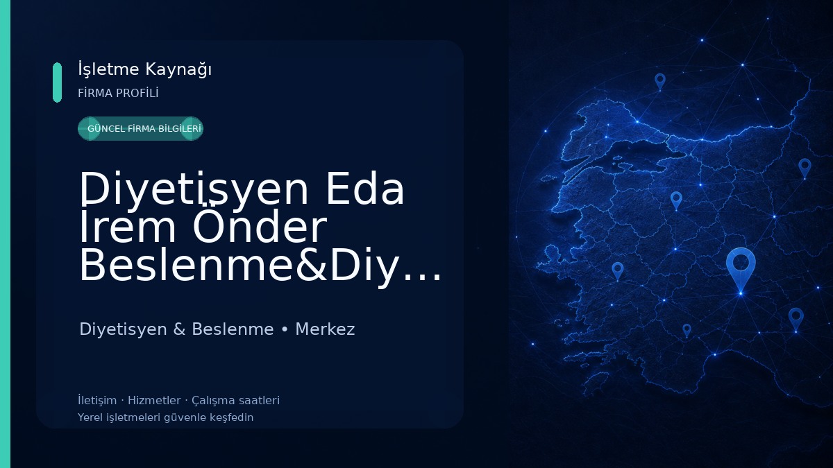 Diyetisyen Eda İrem Önder Beslenme&Diyet Diyetisyen & Beslenme