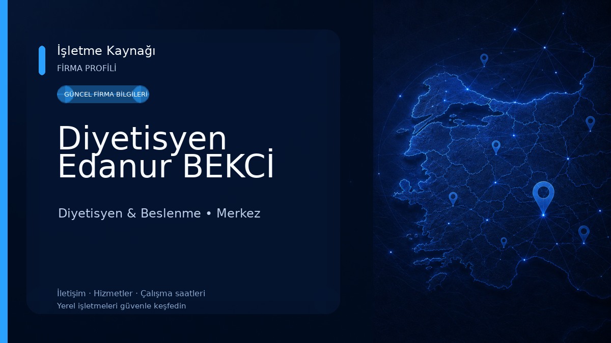 Diyetisyen Edanur BEKCİ Diyetisyen & Beslenme