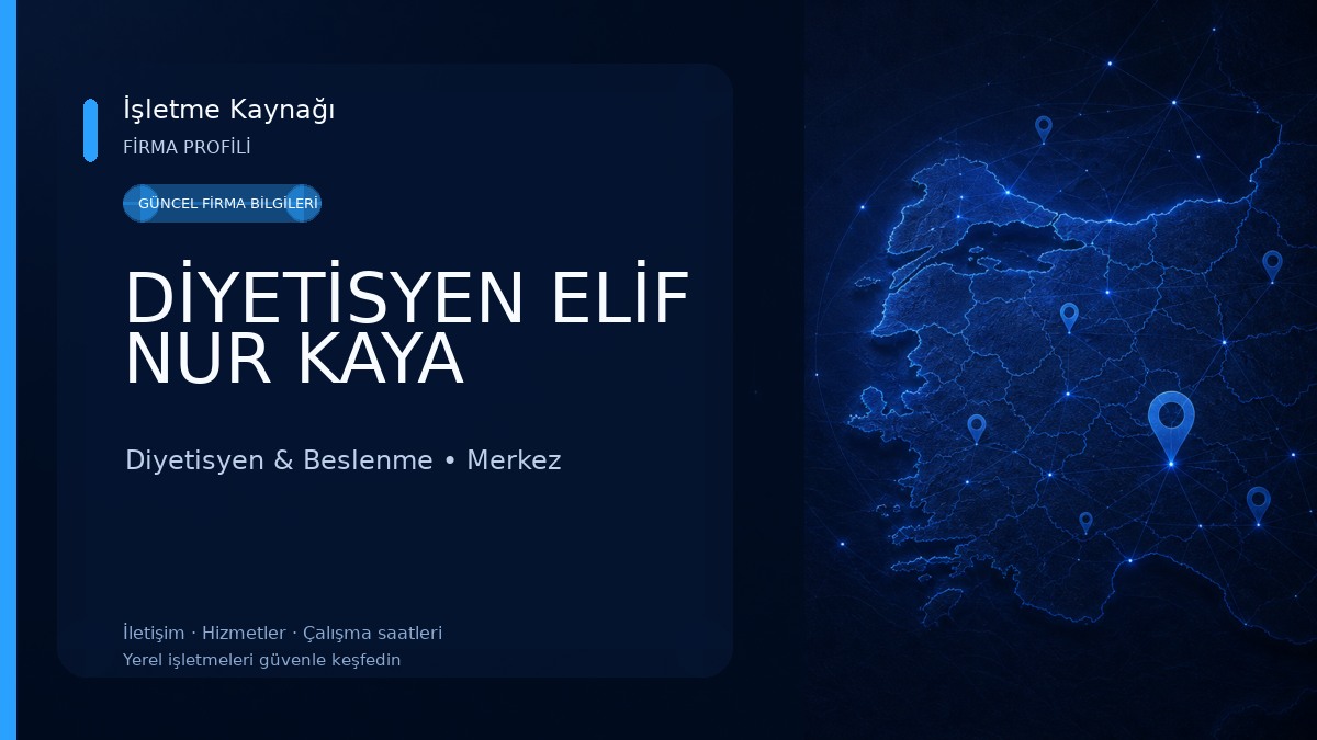 DİYETİSYEN ELİF NUR KAYA Diyetisyen & Beslenme