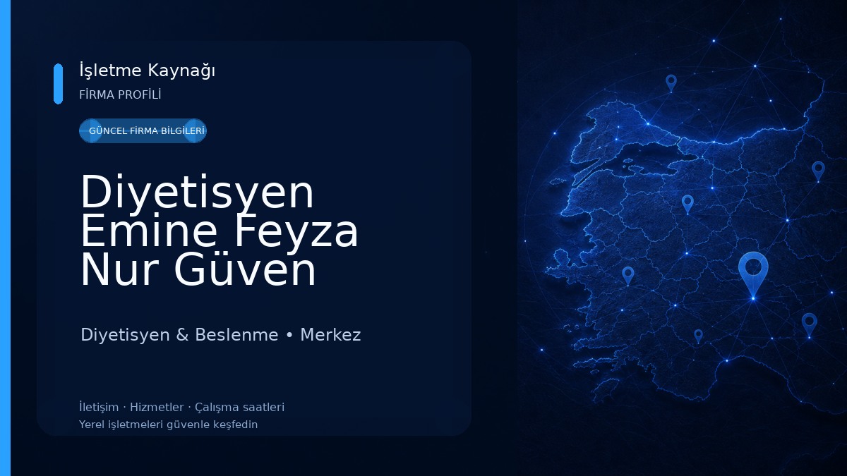 Diyetisyen Emine Feyza Nur Güven Beslenme ve Diyet Danışmanlığı Diyetisyen & Beslenme