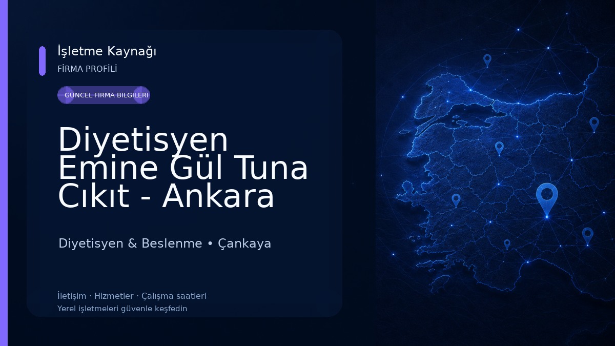 Diyetisyen Emine Gül Tuna Cıkıt - Ankara Diyetisyen Kilo Verme Zayıflama Diyetisyen & Beslenme