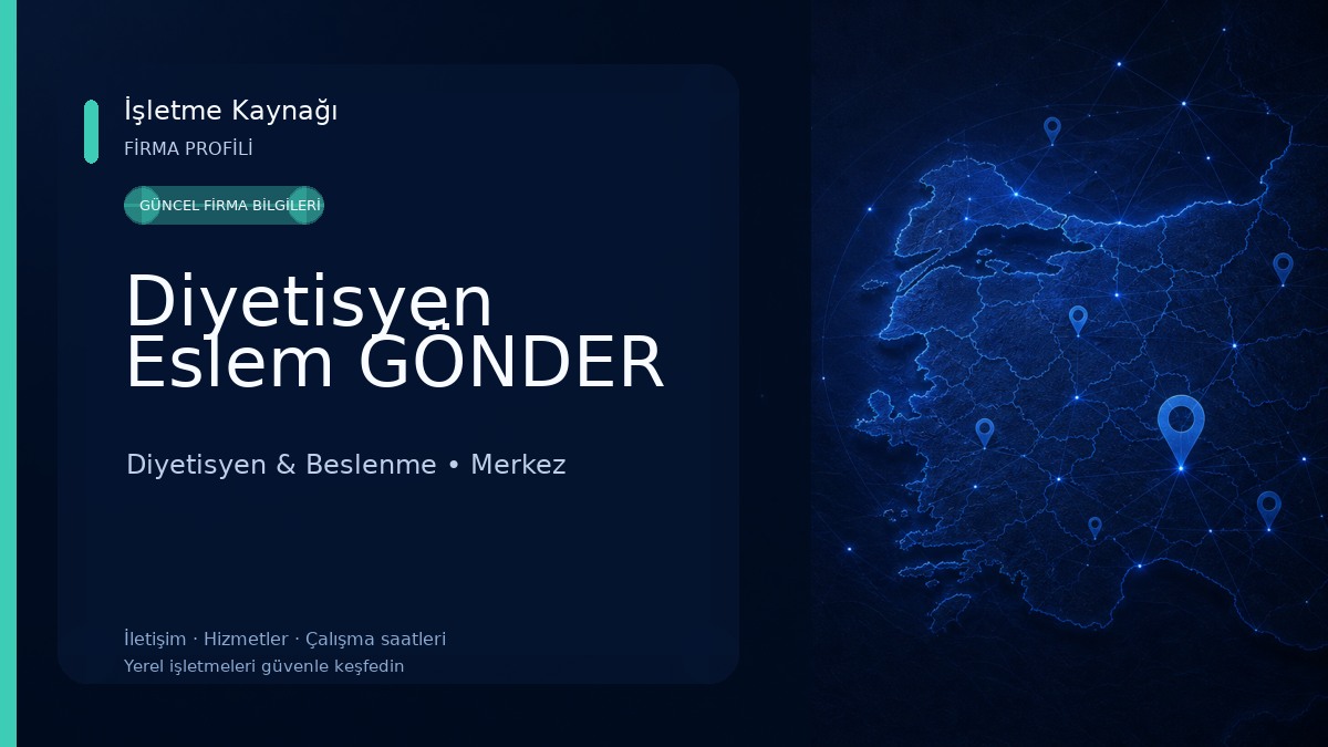 Diyetisyen Eslem GÖNDER Diyetisyen & Beslenme