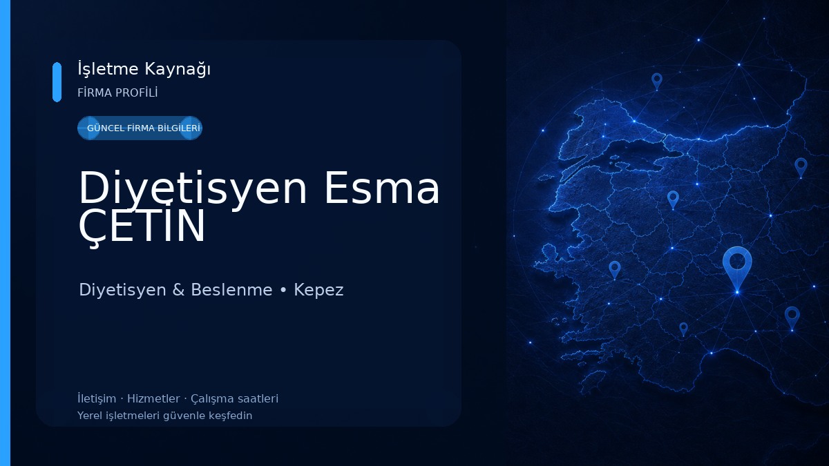 Diyetisyen Esma ÇETİN Diyetisyen & Beslenme
