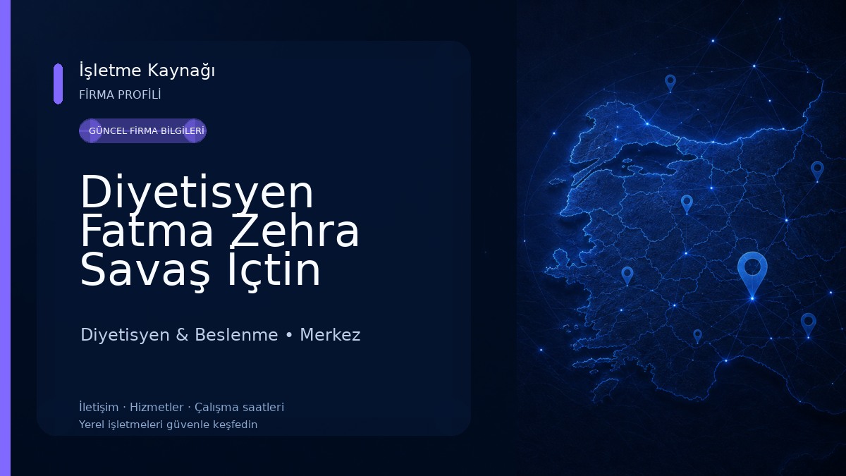 Diyetisyen Fatma Zehra Savaş İçtin