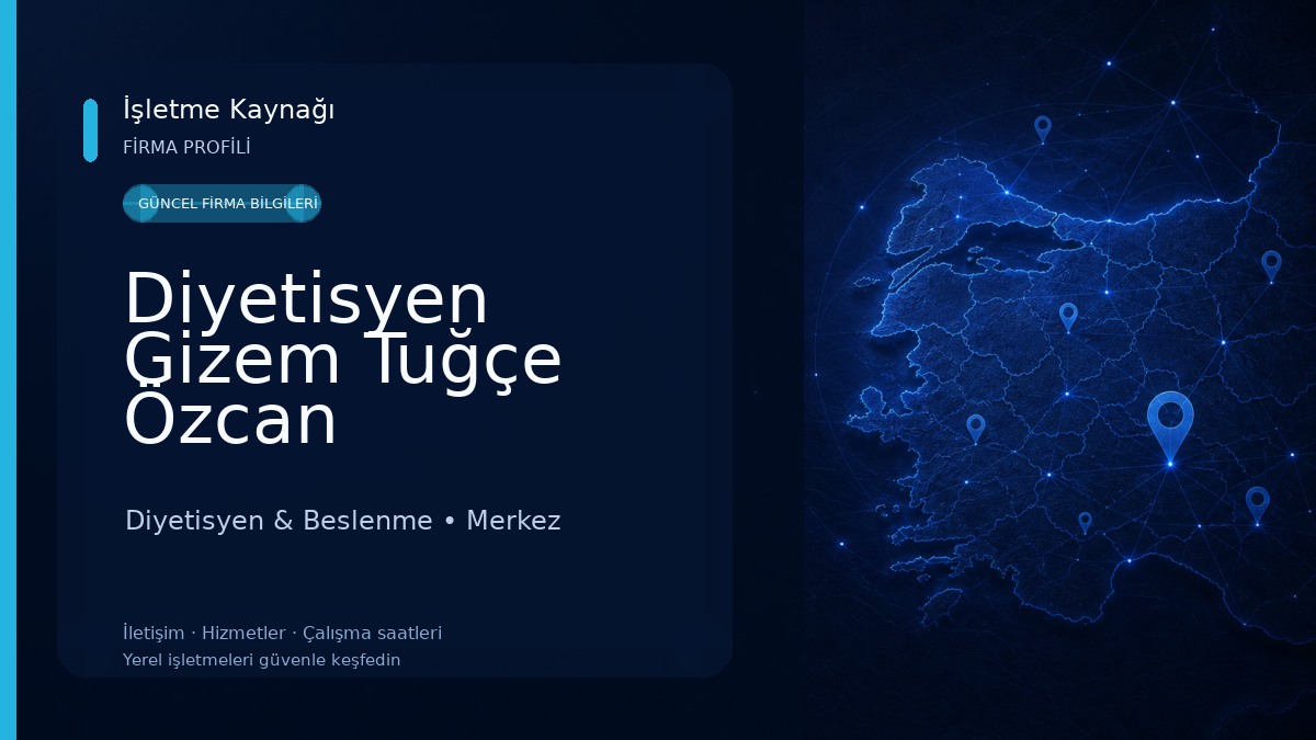 Diyetisyen Gizem Tuğçe Özcan Diyetisyen & Beslenme