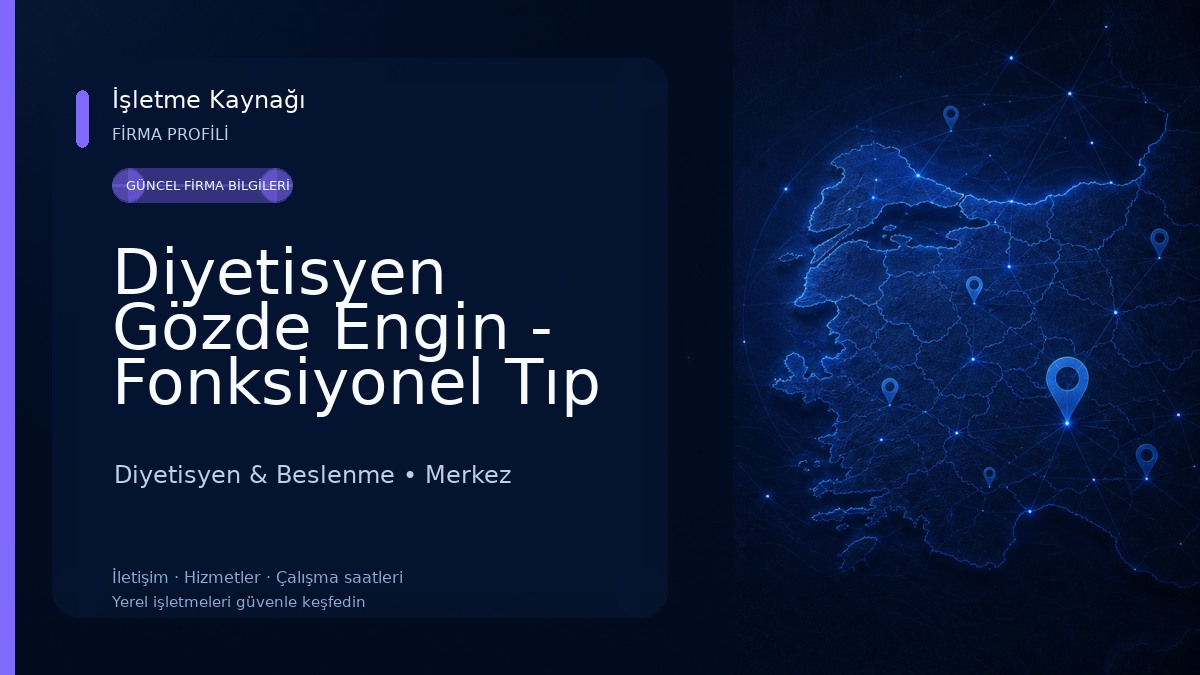 Diyetisyen Gözde Engin - Fonksiyonel Tıp