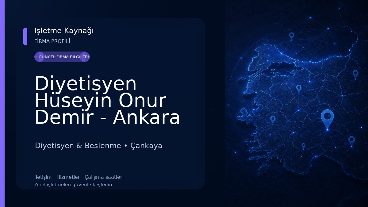 Diyetisyen Hüseyin Onur Demir - Ankara Diyetisyen - Online Diyet - Kızılay Diyetisyen Diyetisyen & Beslenme