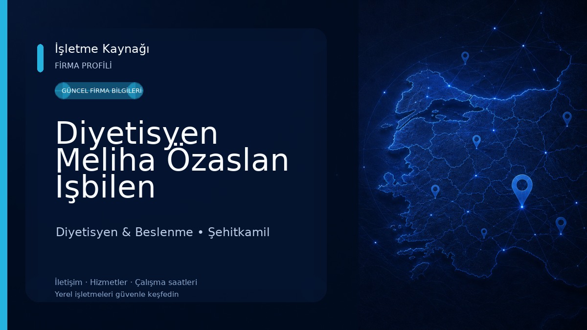 Diyetisyen Meliha Özaslan İşbilen Diyetisyen & Beslenme