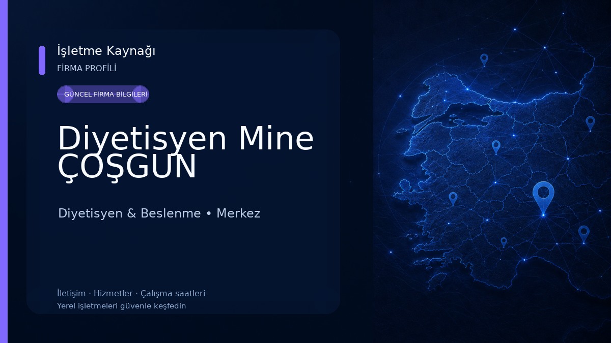 Diyetisyen Mine ÇOŞGUN Diyetisyen & Beslenme