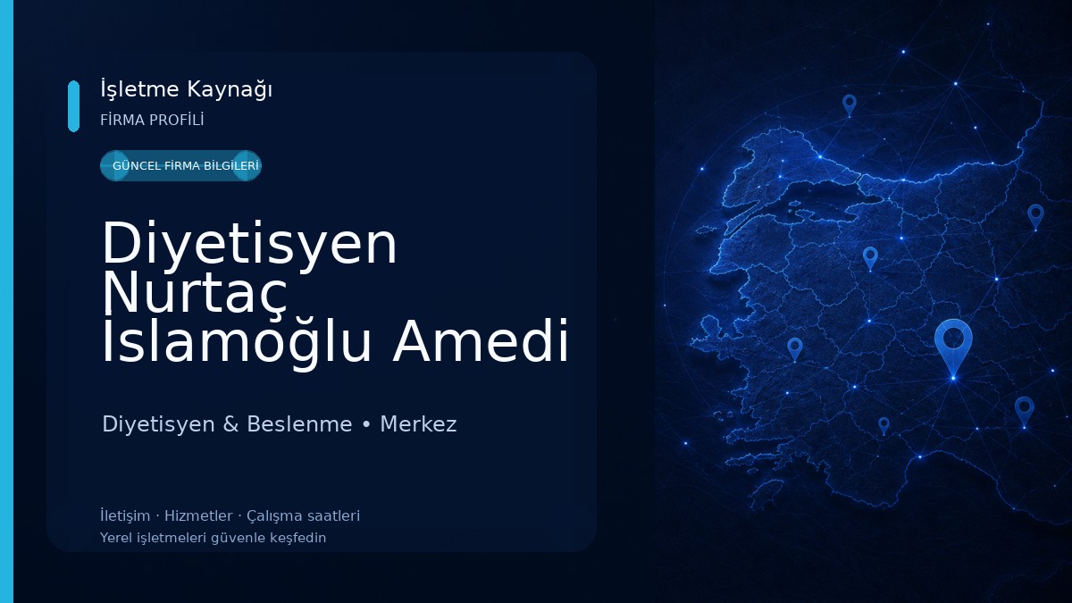 Diyetisyen Nurtaç İslamoğlu Amedi Diyetisyen & Beslenme