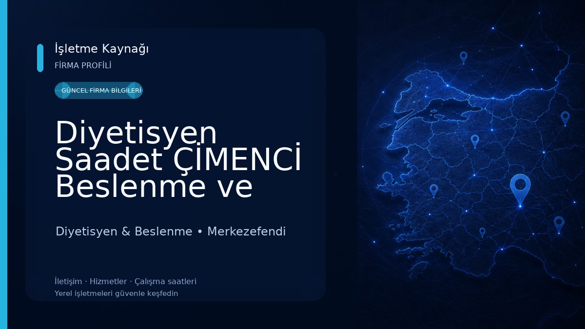 Diyetisyen Saadet ÇİMENCİ Beslenme ve Diyet Merkezi