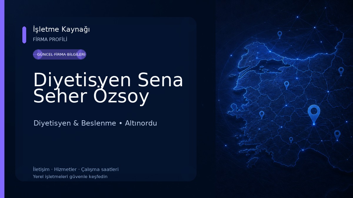 Diyetisyen Sena Seher Özsoy Diyetisyen & Beslenme