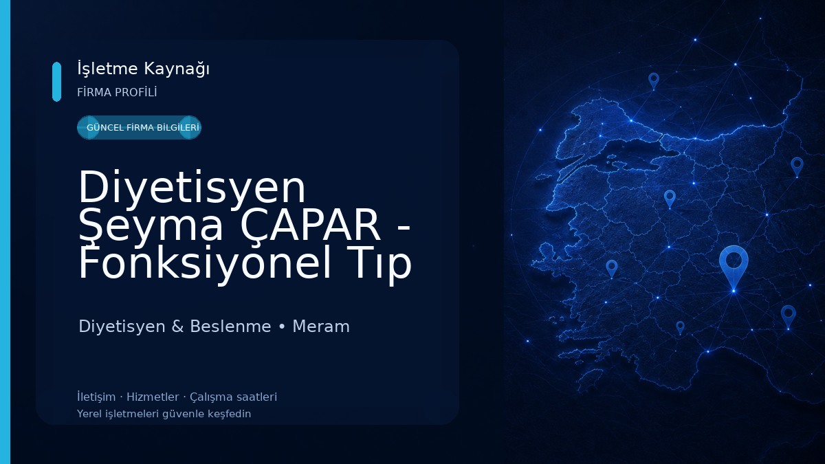 Diyetisyen Şeyma ÇAPAR - Fonksiyonel Tıp Diyetisyeni - Konya Diyetisyen