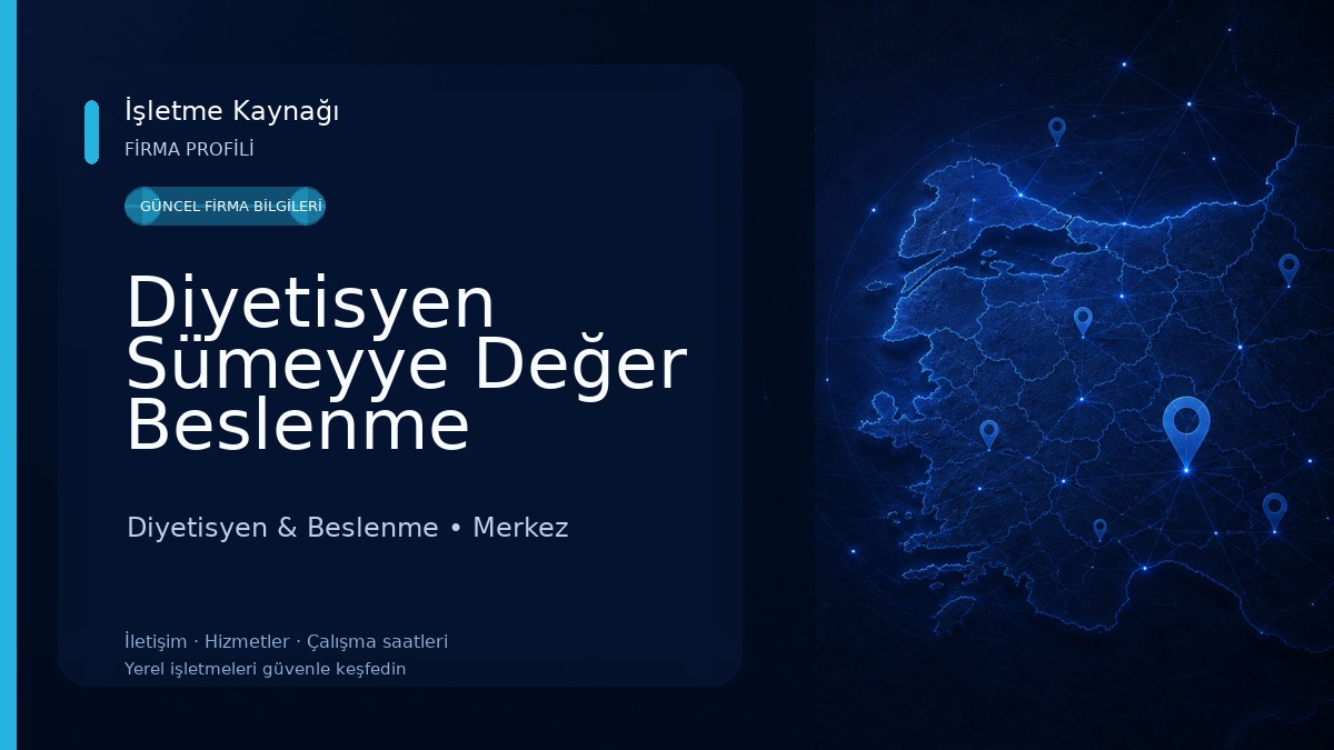Diyetisyen Sümeyye Değer Beslenme Danışmanlığı 