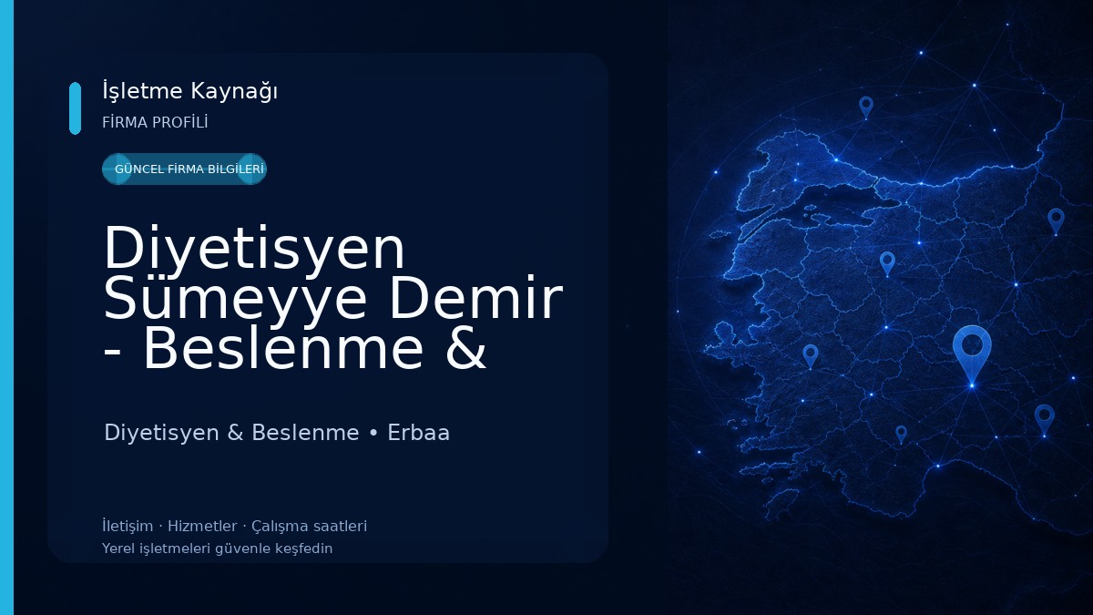 Diyetisyen Sümeyye Demir - Beslenme & Diyet Danışmanlığı Diyetisyen & Beslenme