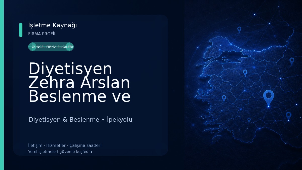 Diyetisyen Zehra Arslan Beslenme ve Diyet Danışmanlığı Merkezi Diyetisyen & Beslenme