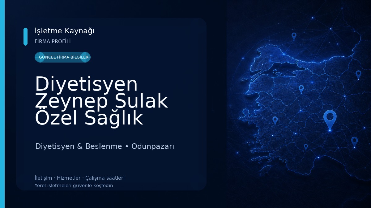 Diyetisyen Zeynep Sulak Özel Sağlık Meslek Hizmet Birimi 