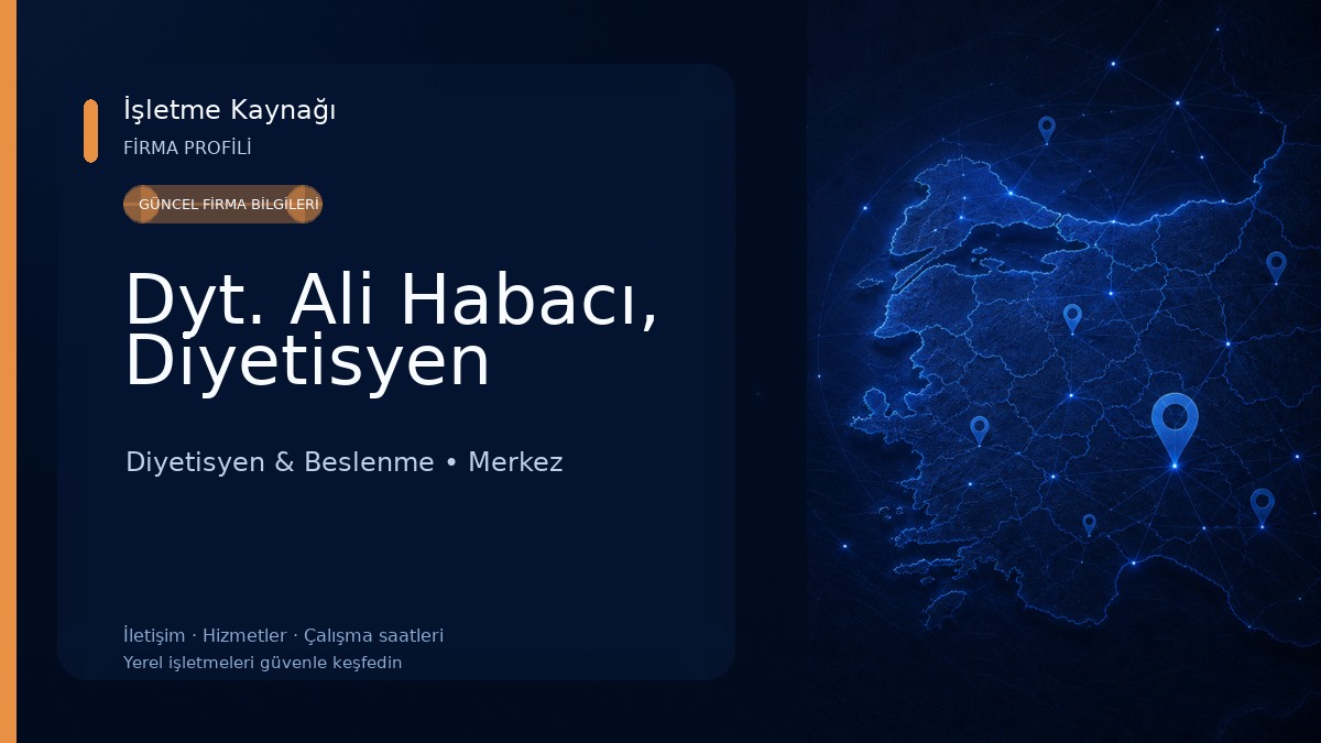 Dyt. Ali Habacı, Diyetisyen 