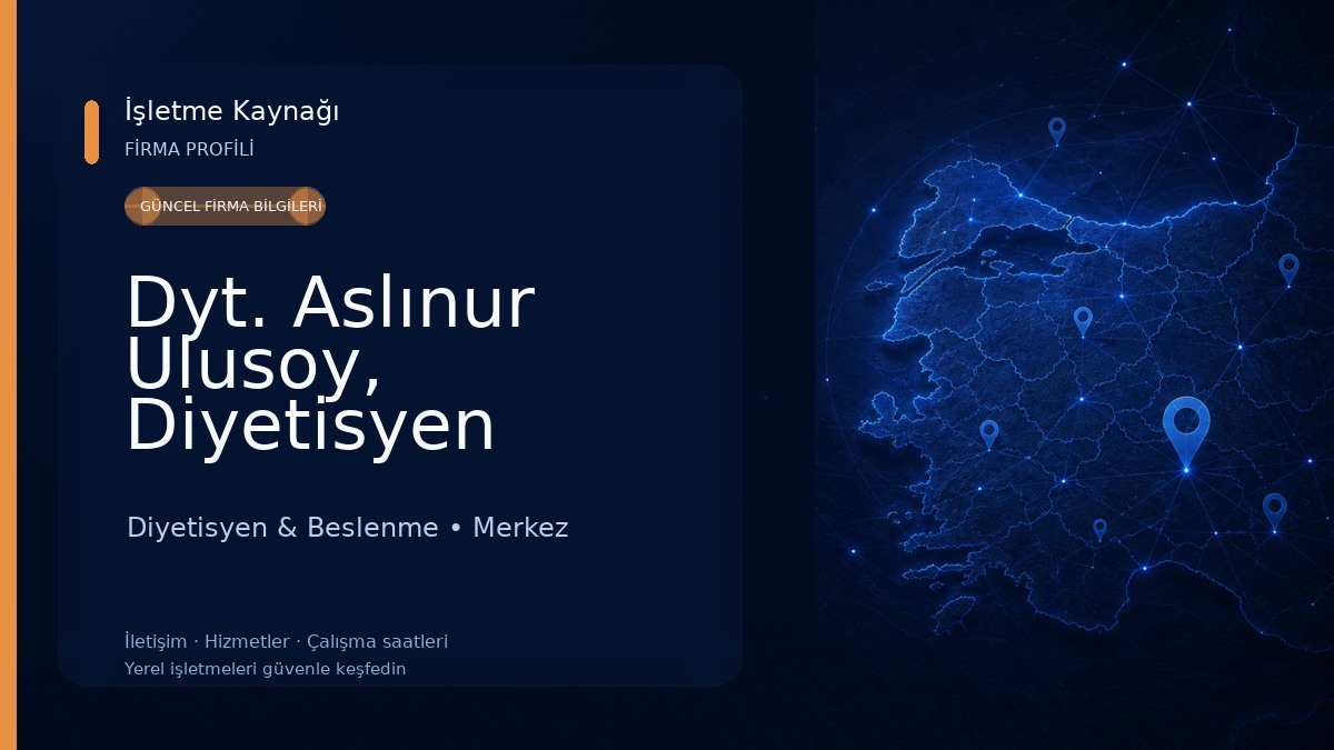 Dyt. Aslınur Ulusoy, Diyetisyen Diyetisyen & Beslenme