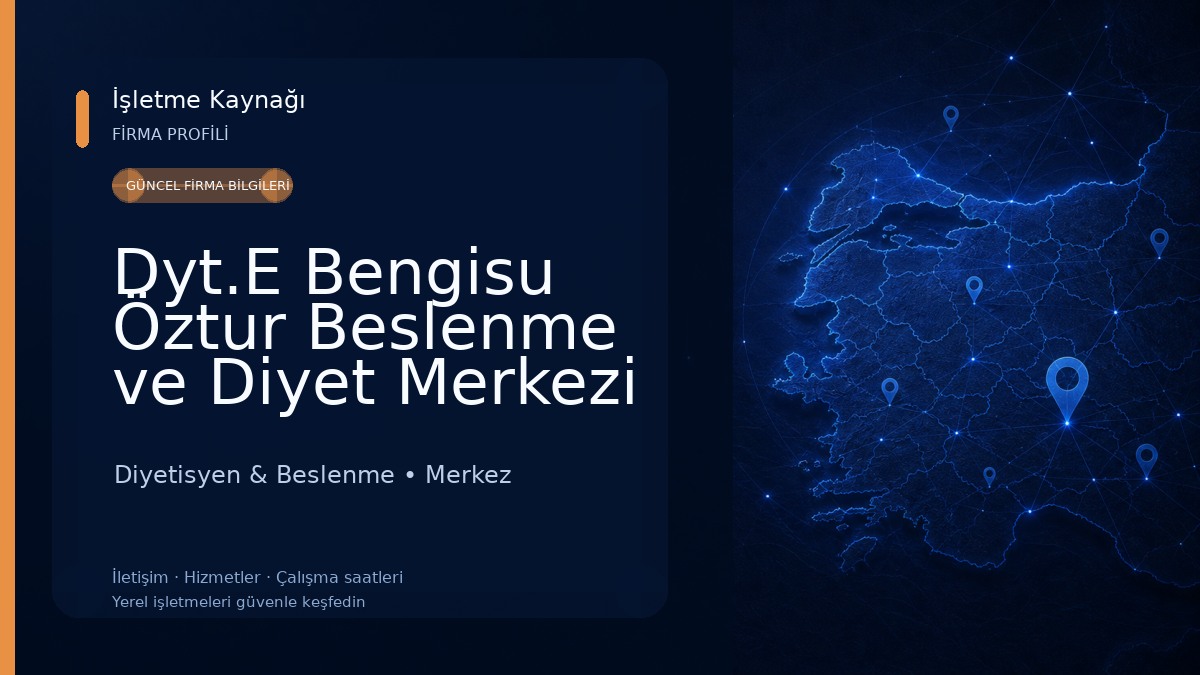 Dyt.E Bengisu Öztur Beslenme ve Diyet Merkezi Diyetisyen & Beslenme