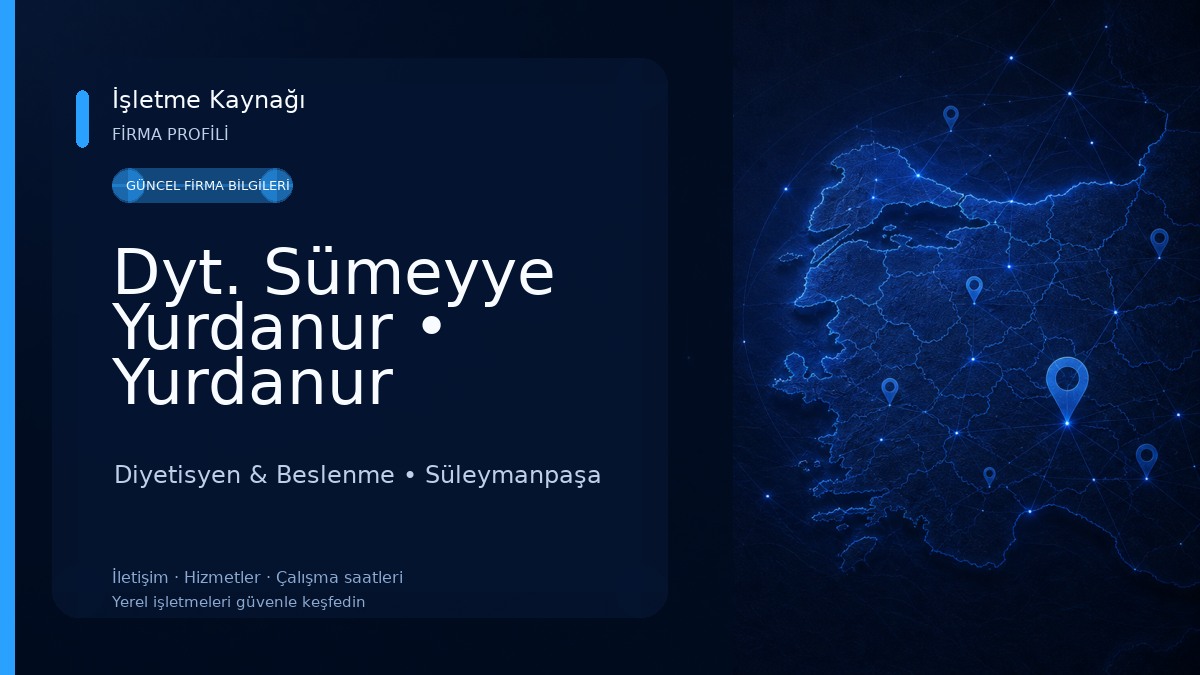 Dyt. Sümeyye Yurdanur • Yurdanur Sağlıklı Yaşam ve Zayıflama Merkezi 