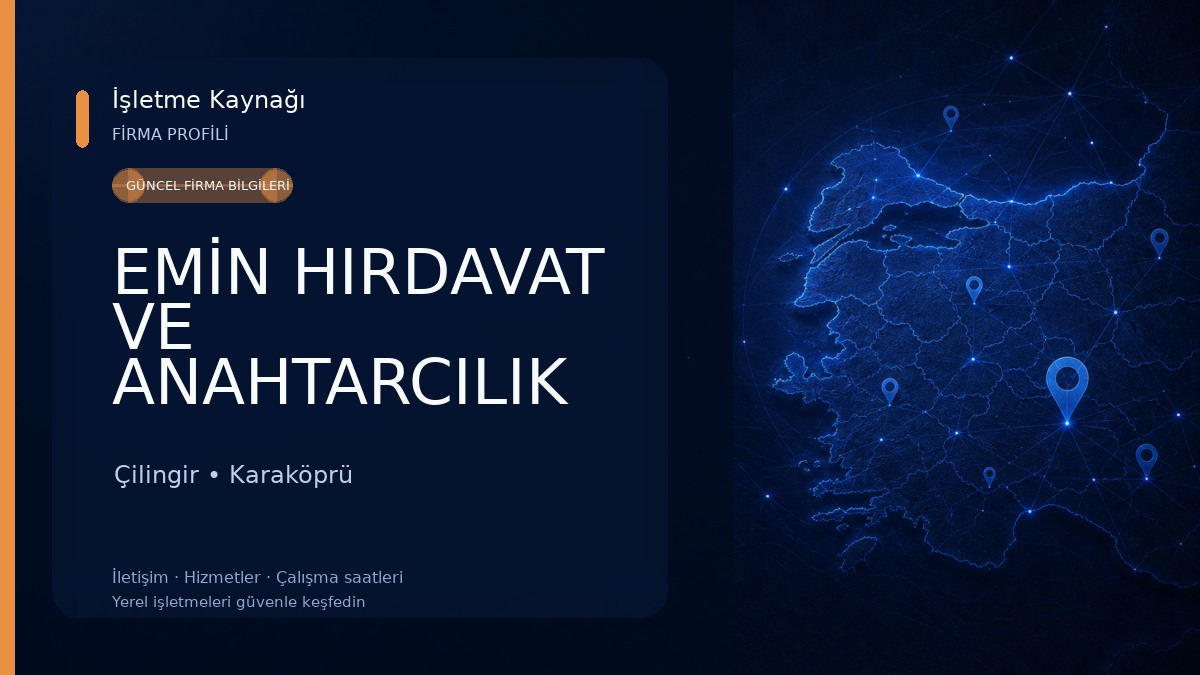 EMİN HIRDAVAT VE ANAHTARCILIK