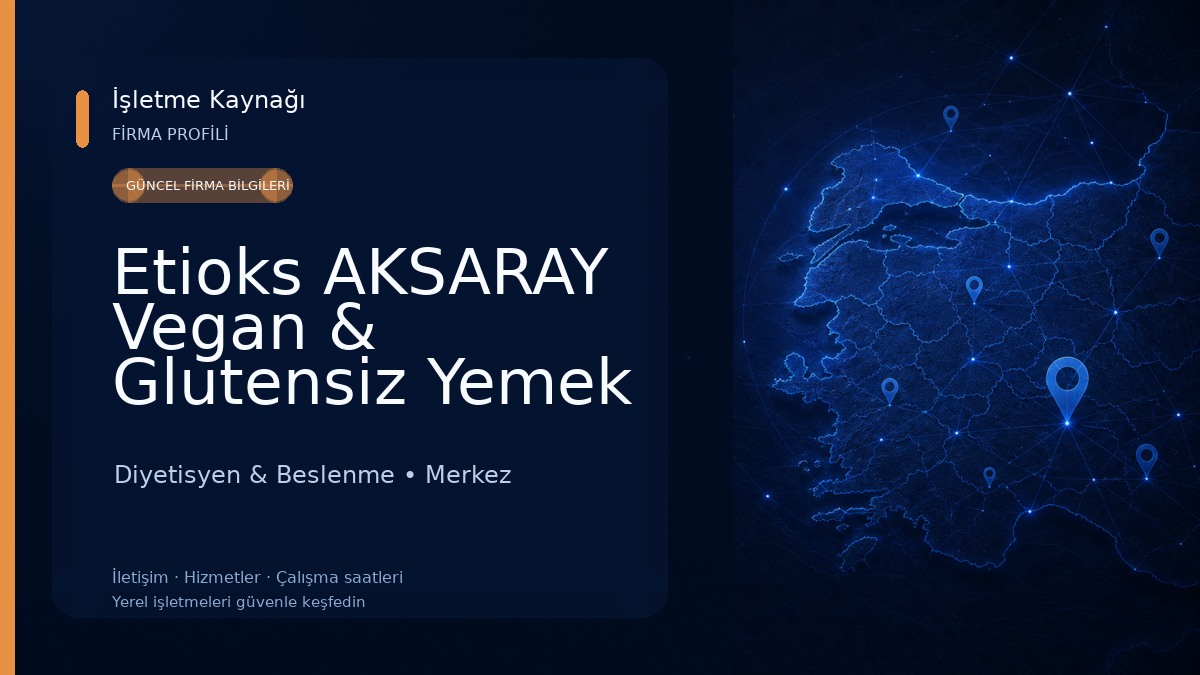 Etioks AKSARAY Vegan & Glutensiz Yemek Servisi