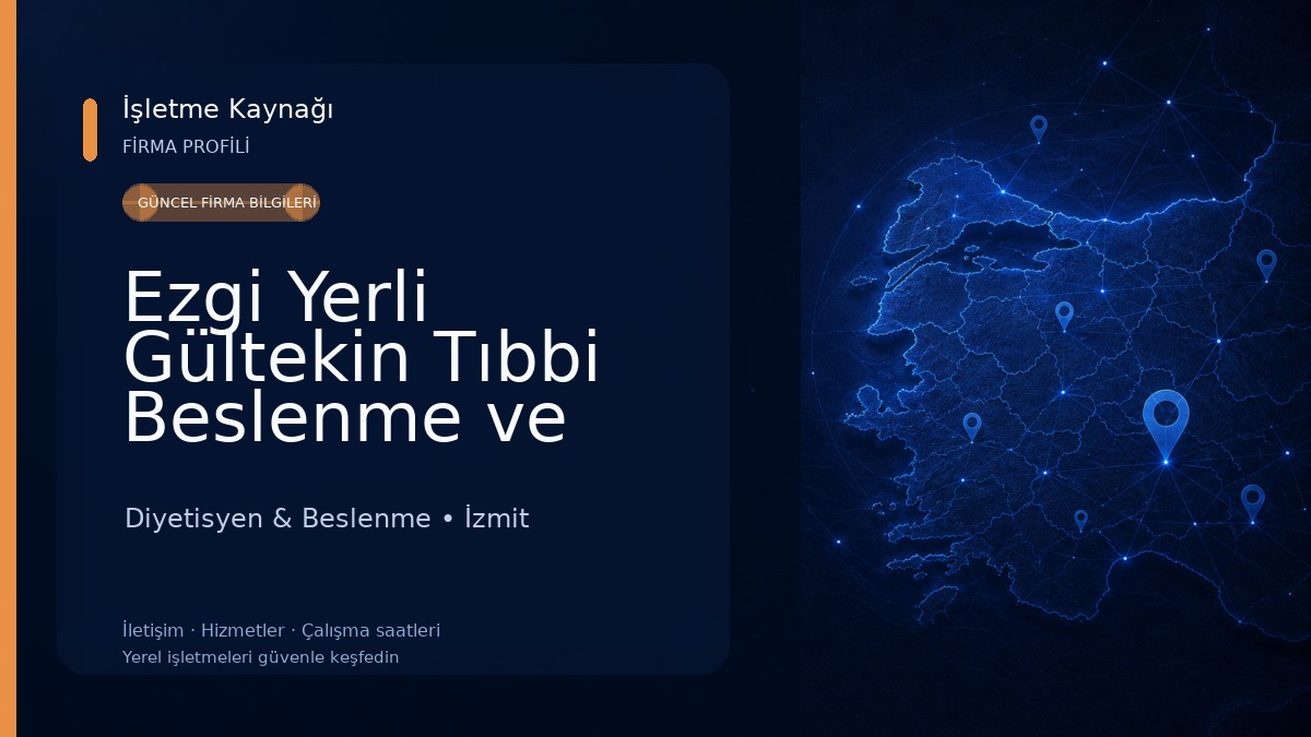 Ezgi Yerli Gültekin Tıbbi Beslenme ve Diyet Kliniği Diyetisyen & Beslenme