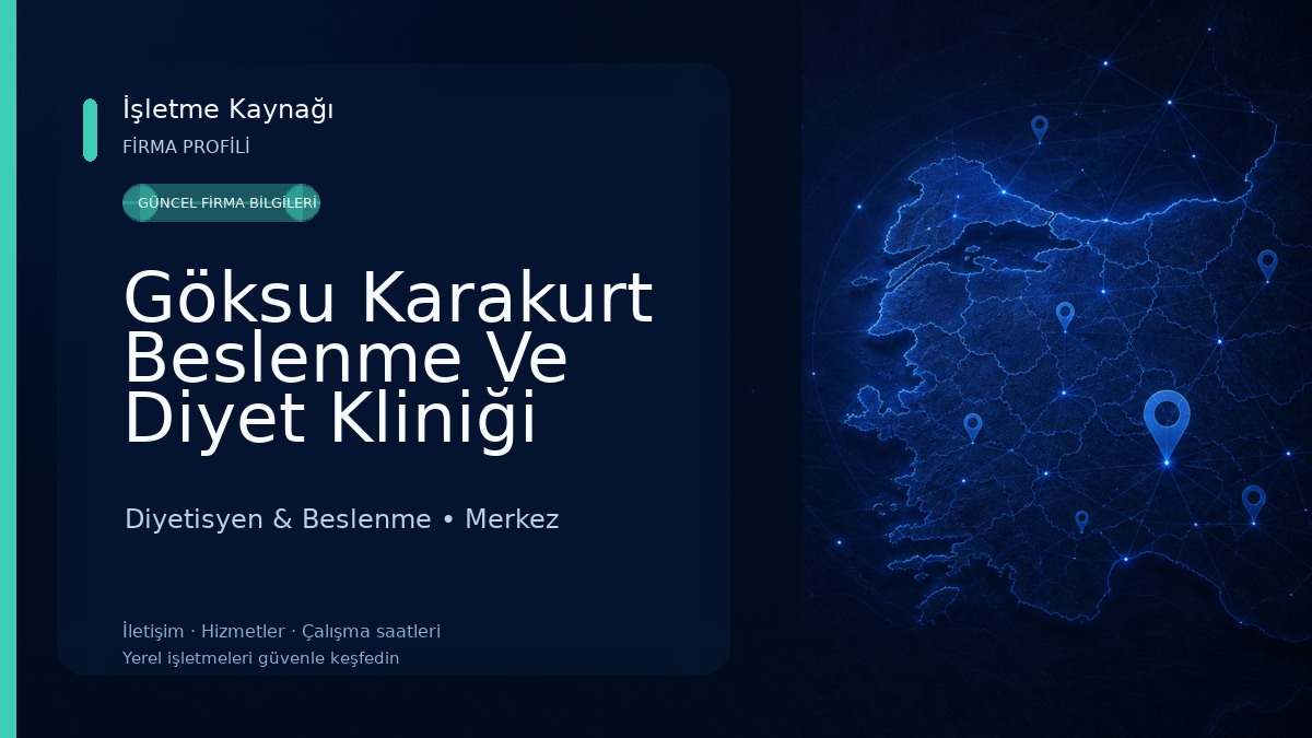 Göksu Karakurt Beslenme Ve Diyet Kliniği Diyetisyen & Beslenme