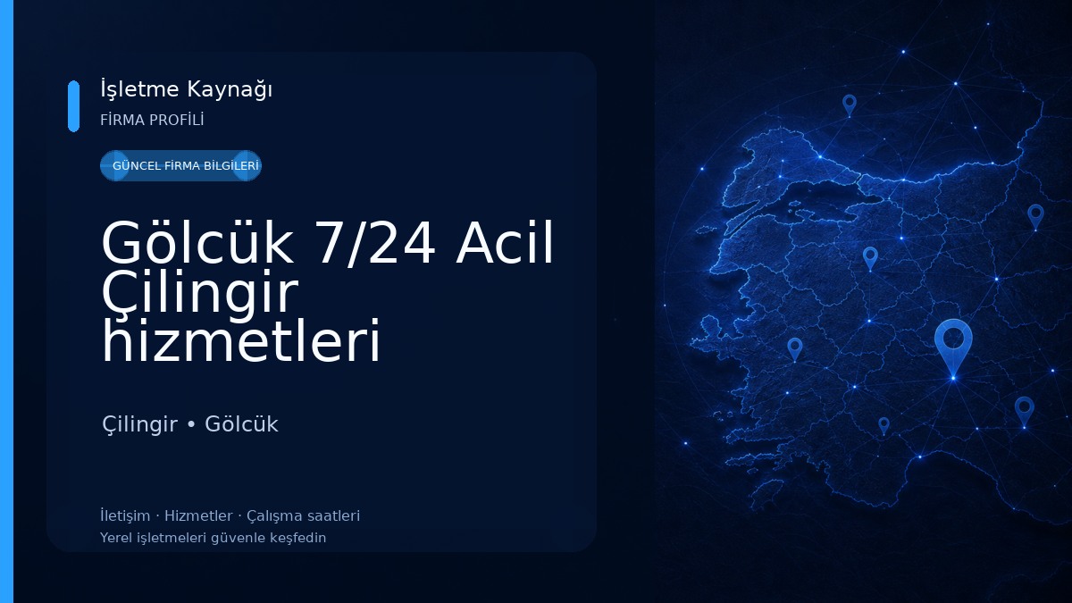 Gölcük 7/24 Acil Çilingir hizmetleri Çilingir