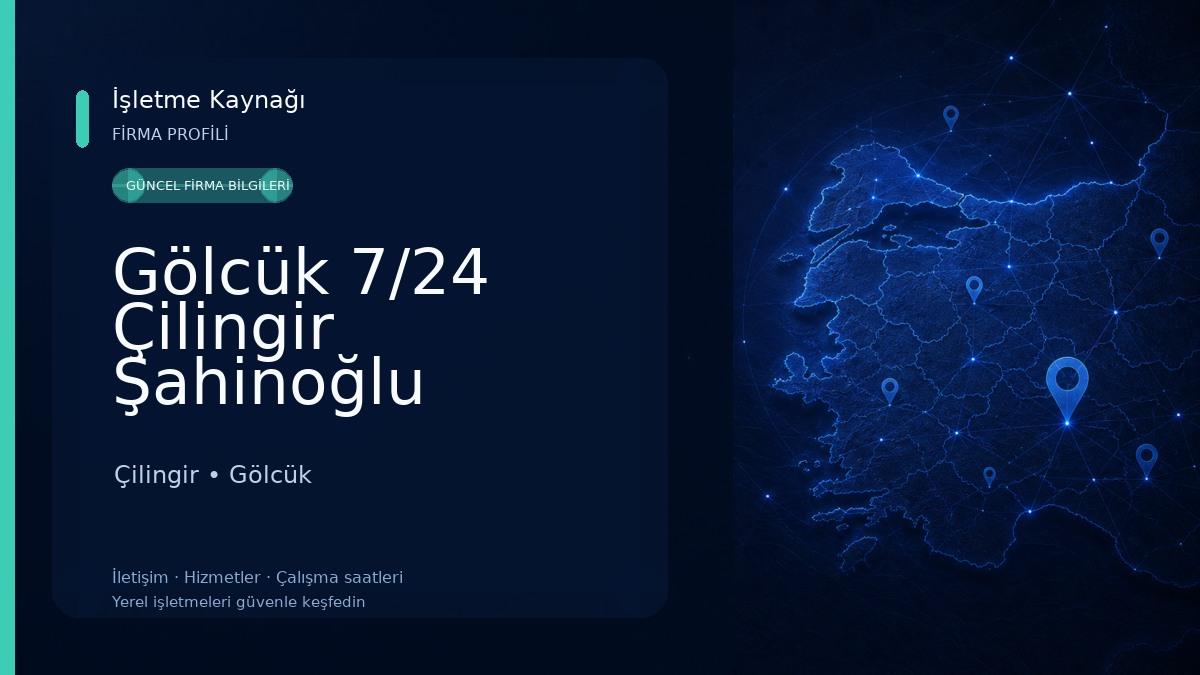 Gölcük 7/24 Çilingir Şahinoğlu Çilingir